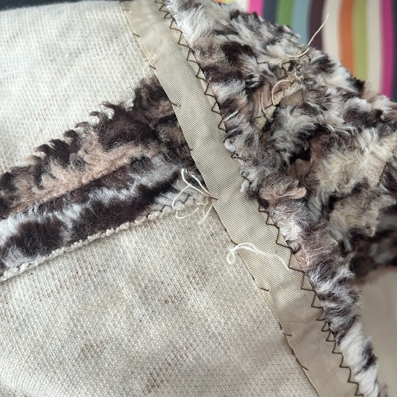 Vintage 1960s Faux Fur Handmade Mod Mini Dress Animal Print - Picture 8 of 10